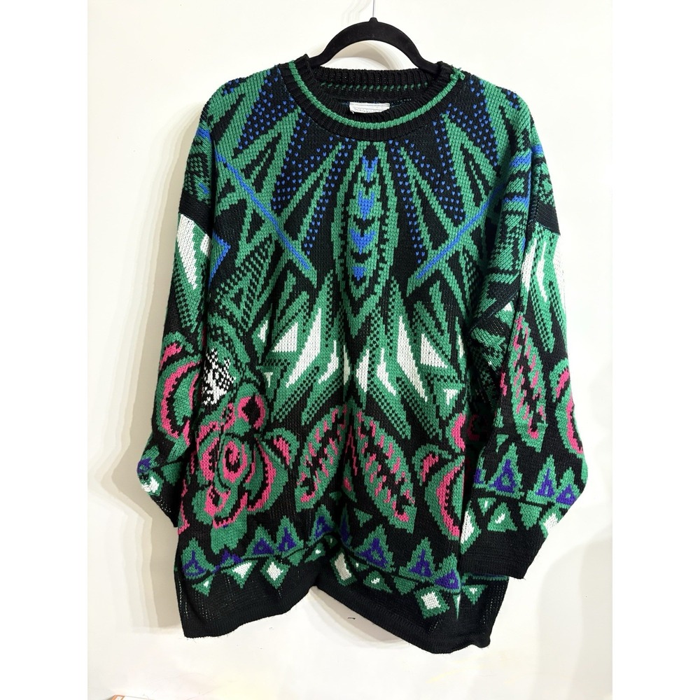 VTG Venezia Sportswear‎ Women Sweater Mock Neck Pullover Sz Xl (flawed)